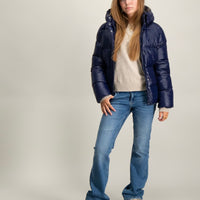 - Abrigo de plumas mate