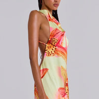 - Minivestido orquídea tropical