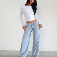 - Jeans de tiro bajo