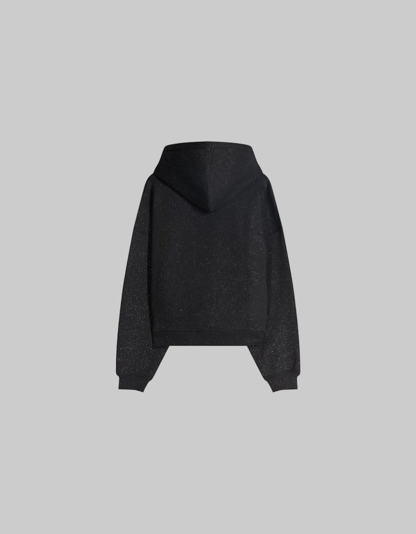 - Sudadera con capucha de purpurina