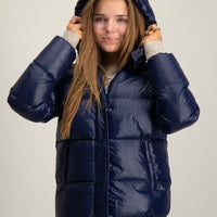 - Abrigo de plumas mate