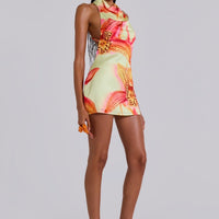 - Minivestido orquídea tropical