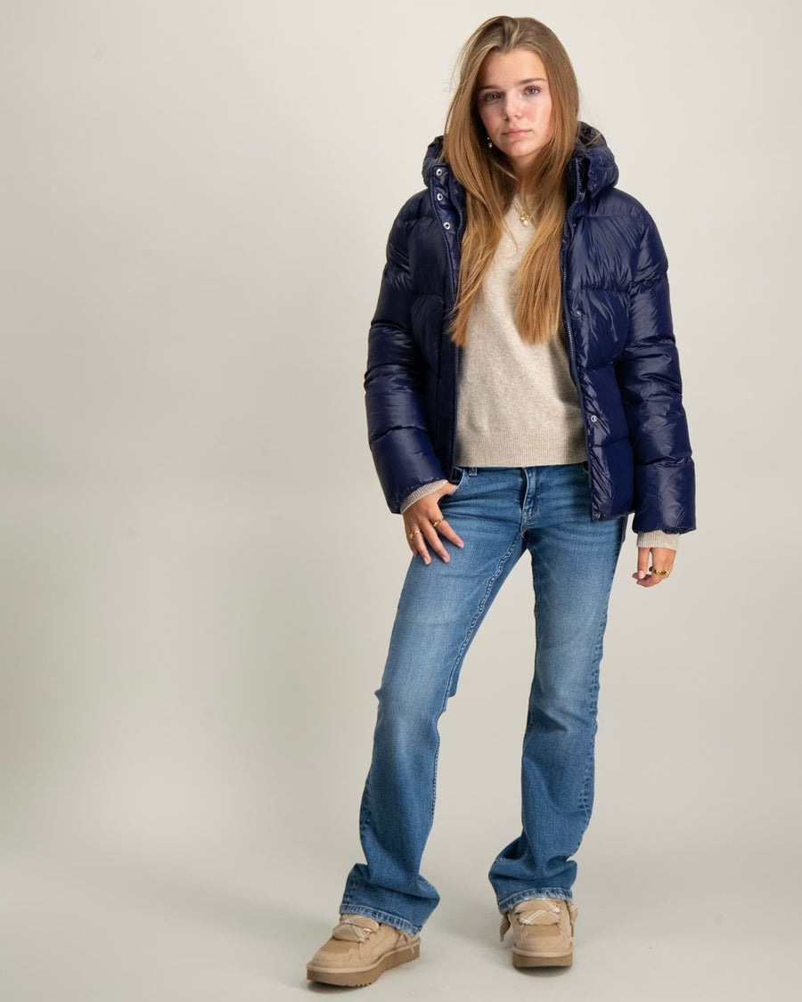 - Abrigo de plumas mate