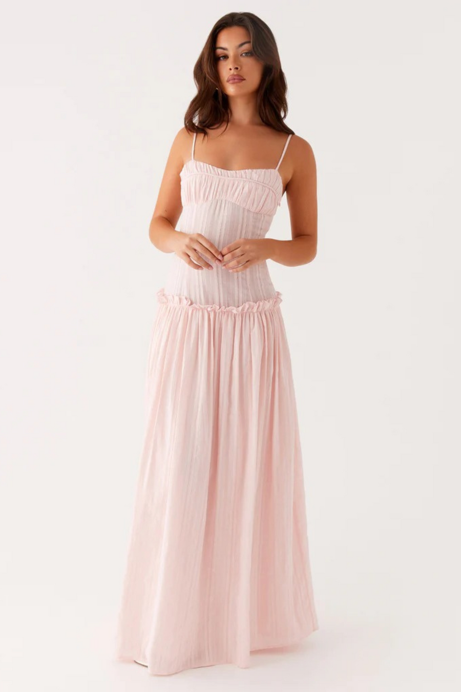 - Vestido largo de talle bajo