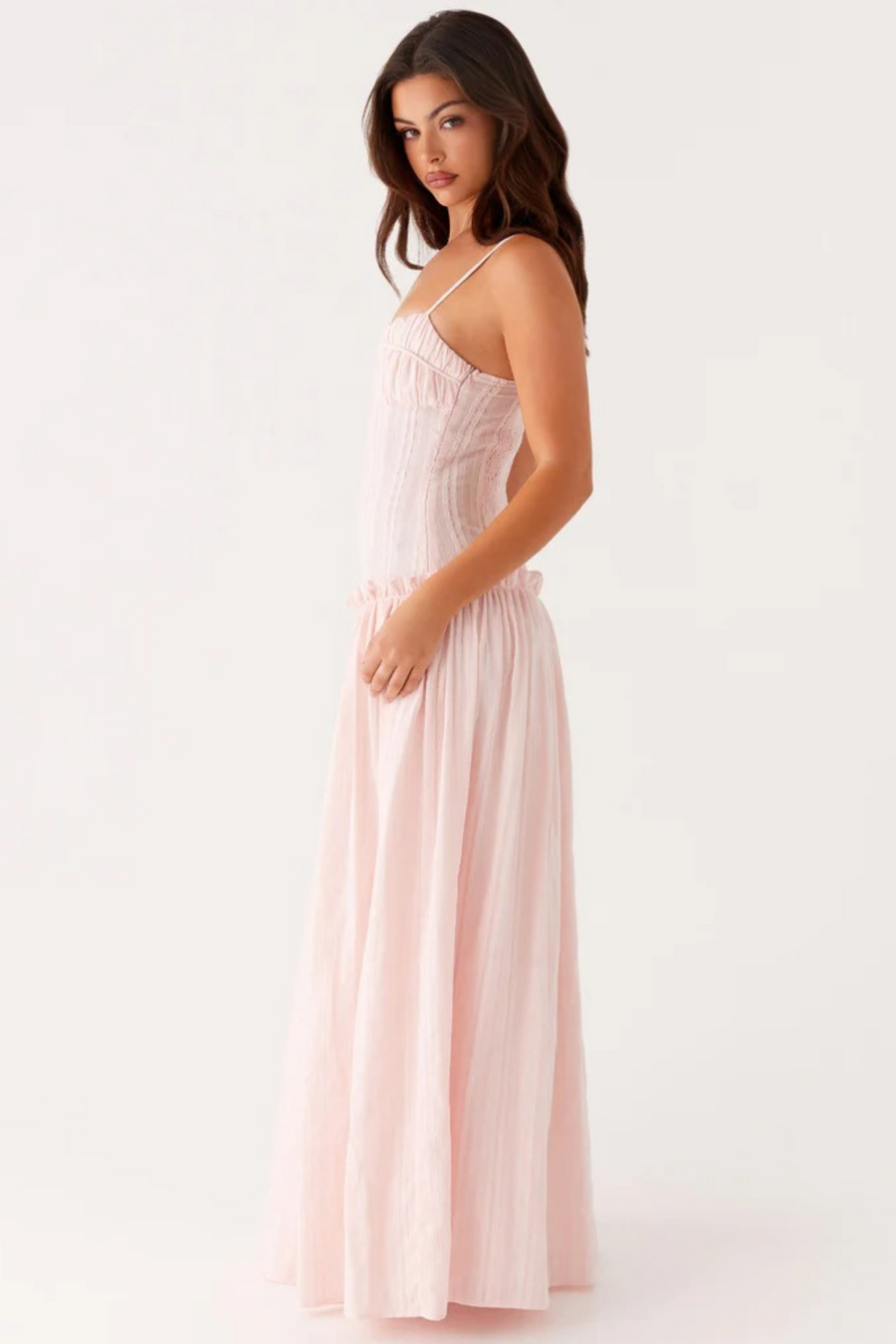 - Vestido largo de talle bajo