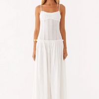 - Vestido largo de talle bajo