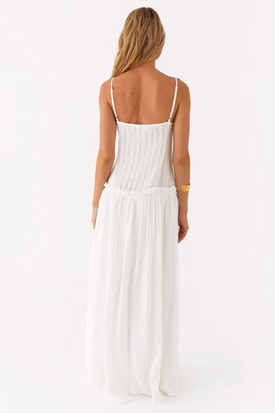 - Vestido largo de talle bajo