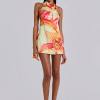 - Minivestido orquídea tropical