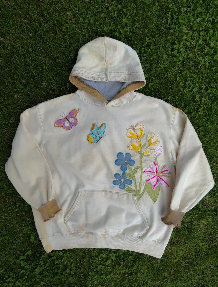 - Sudadera con capucha floral
